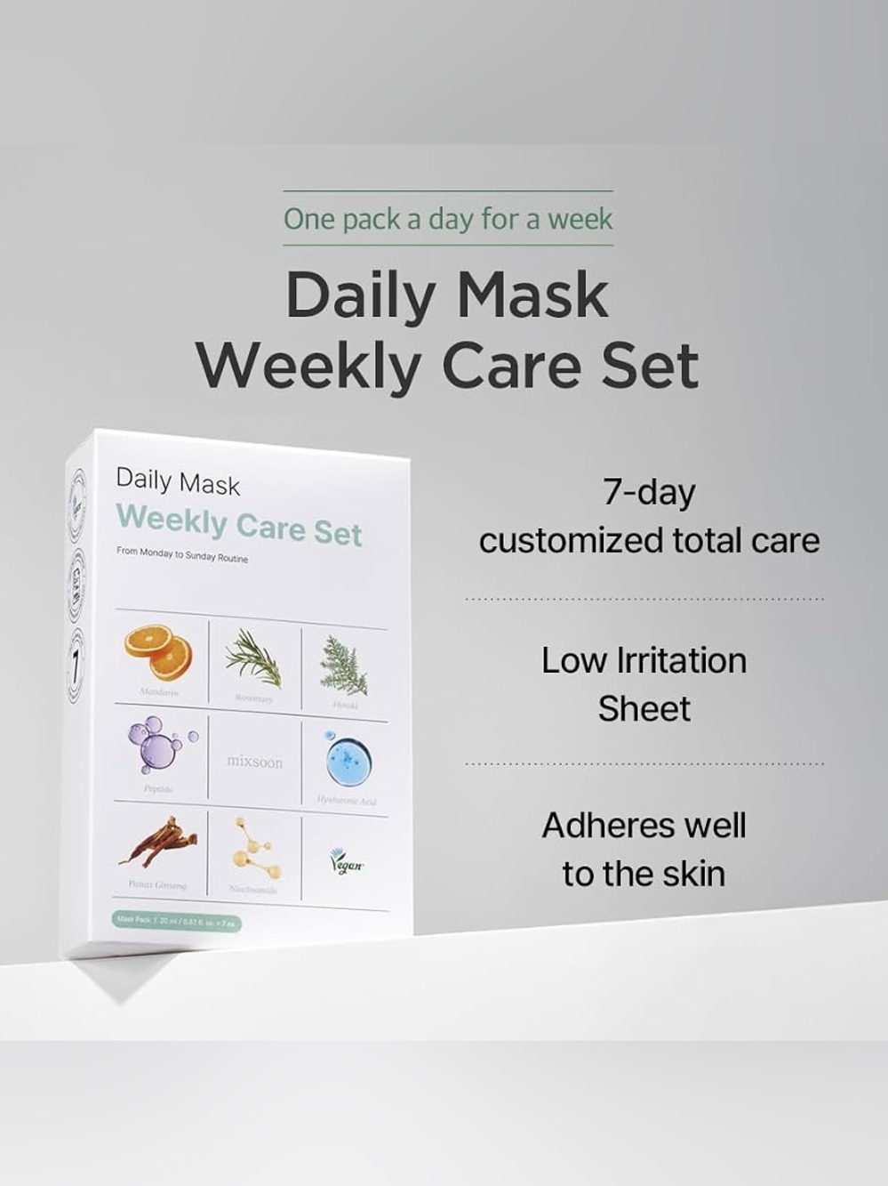 Mixsoon Daily Mask Weekly Care Set –   (7-Day)